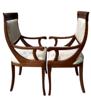 6 db olasz stíl karosszék tömör fából új kárpittal