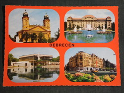 Képeslap, Debrecen,mozaik,Kossuth Lajos szobor,emlékmű,tér,egyetem, csónakázótó ,1982-
