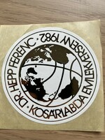 Dr. Hepp Ferenc kosárlabda emléktorna matrica 1982