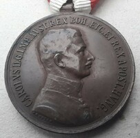 IV. Károly Vitézségi bronz kitüntetés . 1916-1918