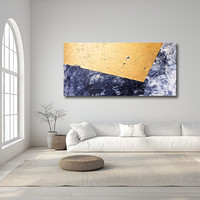 Edit Voros: Gold Black Abstract 180x80cm
