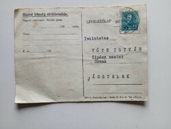 V0365  Levelezőlap  1936 HERÉD község elöljárósága  - Tóth István  Jásztelek