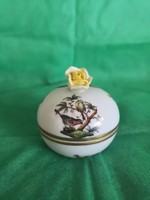 Herendi Rothschild porcelán bonbonier, ékszer tartó