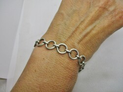 Szép nagy karika mintával  ezüst karkötő