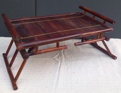 Vintage OSINE Japán bambusz tea asztal ALKUDHATÓ design