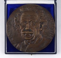 1R212 Osváth Mária : Albert Einstein bronz plakett 1975