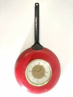 Vintage retró design konyhai serpenyő falióra RUHLA NDK Németország 1970-es évek NEM MŰKÖDIK