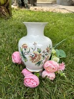 Hollóházi virágos  gyönyörű váza  midcentury modern