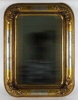 1R178 Antik Biedermeier aranyozott tükör 62 x 46.5 cm