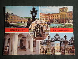 Képeslap, Fertőd,mozaik, Esterházy kastély részletek,látkép,1982-