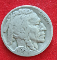 1936. Buffalo/indián fej nickel 5 cent USA (1238)