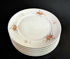Alföldi 5 db vitrin narancsvirágos kistányér süteményes tányér 17 cm