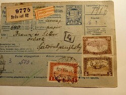 V0471 Budapest- csomagszállító 1921 -Sátoraljaújhely - Braun és Silber  órások