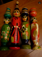 Orientalista kézzel festett fa babák