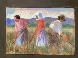 Farmers with Pitchforks Pastel