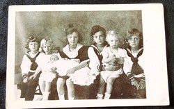 1922 UTOLSÓ MAGYAR KIRÁLY IV. KÁROLY GYERMEKEI OTTÓ TRÓNÖRÖKÖS + TESTVÉREI KORABELI FOTO LAP
