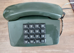 Eredeti német retro, vintage  vezetékes zöld Telefon H1 LX , kb.1980-as évek