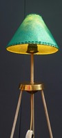 Vintage design állólámpa tripod réz ALKUDHATÓ