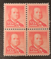 1/2 cent Benjamin Franklin négyes  bélyeg USA  C/9/2