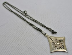 Rika antik orosz ezüst medál ezüstláncon