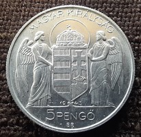 Magyar 5 pengő 1943 aluminium.