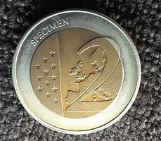 Szlovénia 2 euró SPECIMEN -MINTA 2002
