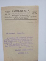 V0580  SCHEID G.A. arany ezüst - 1923  Schuszdek Lipót fogász  Szentlőrinc - arany árak