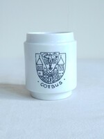 Régi német fehér porcelán asztali tartó tégely Metzler&Orltoff Jemenau jelzett kb 7 cm