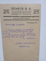 V0581  SCHEID G.A. arany ezüst - 1923  Schuszdek Lipót fogász  Szentlőrinc - arany árak