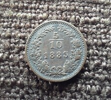 Osztrák  - Magyar  monarchia  5/10 krajcár 1885