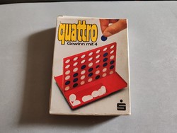 Retro játék! Quatro Gewinn mit 4, 2 személyes, utazó társasjáték.