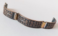 Dömötör László brutalista/iparmüvész bronz karperec 1960-as évek