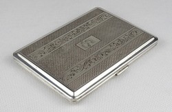 1S101 Régi jelzett alpakka cigaretta tárca cigaretta dózni