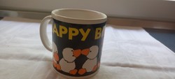Bögre happy Birthday felirattal