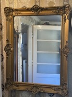 Felső díszes biedermeier tükör 167 x 75 cm