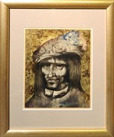 Badacsonyi Sándor (1949-2016): Portré (festmény új keretben)