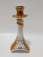 Hollóházi barokk gyertyatartó, 20 cm