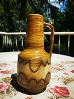 ART DECO FÜLES KERÁMIA VÁZA, 23 cm