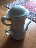 Thun antik porcelán kávéfőző, a monarchia idejéből. A teteje sérült, a gombja hiányzik.