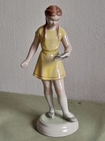 Kispesti figura régi porcelán éneklő lány Hibátlan