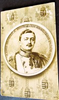 IV. KÁROLY KORONÁS MAGYAR APOSTOLI KIRÁLY HABSBURG 1916 KORABELI EREDETI FOTÓ LAP KÉP
