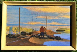 CSÁKI-MARONYÁK JÓZSEF -Halászmóló a balatonnál-