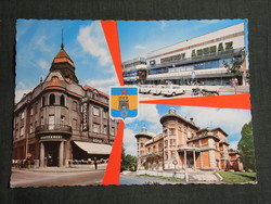 Képeslap, Kaposvár,mozaik,Dorottya Hotel,étterem,színház,Somogy áruház látkép,részlet, 1978-