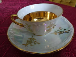 EIGL minőségi német porcelán kávéscsésze + alátét, BAD GASTEIN felirattal.