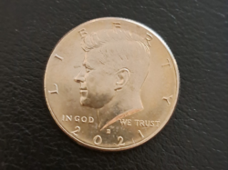 Ritkább ! 2021. Kennedy fél dollár D USA  (715)
