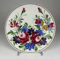 1S318 Antik városlődi majolika falitányér 19.5 cm