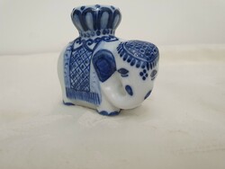 Thaiföldi porcelán elefánt  gyertyatartó
