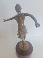 Antik bècsi bronz keleti tàncosnő szobor K Schinko