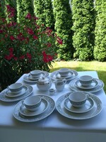 Bavaria porcelán reggeliző étkészlet kínáló álvánnyal!