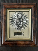 Olaszországban  kézzel készült vintage Szent Antal  gyermekkel katolikus emlék